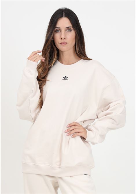 Felpa girocollo Essentials Oversized panna da donna ADIDAS ORIGINALS | IY9631.